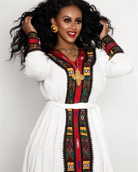 Stunning In Her Traditional Dress 😍😍 Ethiopian Clothing Ethiopian