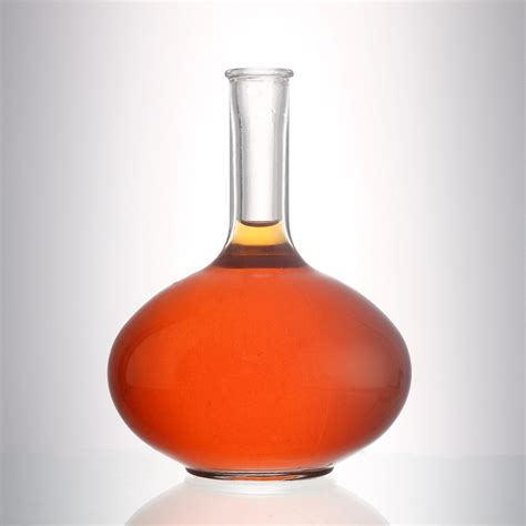 Clear Empty Glass Bottles 500 ml Thin Long Neck Glass Liquor Bottles With Cork, High Quality ...