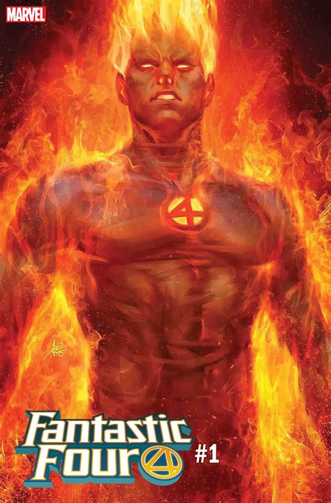 Fantastic Four 1 Artgerm Human Torch Cover Fresh Comics