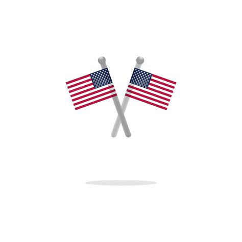 bandeiras dos eua para cruzar a ilustração vetorial estados unidos da américa vetor premium