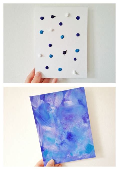 Easy Abstract Acrylic Painting Diy Step By Step Birch And Button