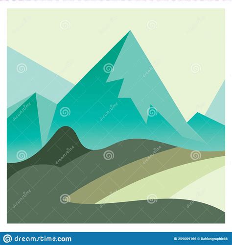 Mountain Nature Landscape Design Template Illustration Vector Stock