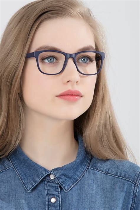 Milo Square Matte Navy Full Rim Eyeglasses Eyebuydirect Eyebuydirect Eyeglasses Eyeglasses