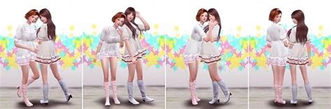 Twins Pose 03 At A Luckyday Sims 4 Updates
