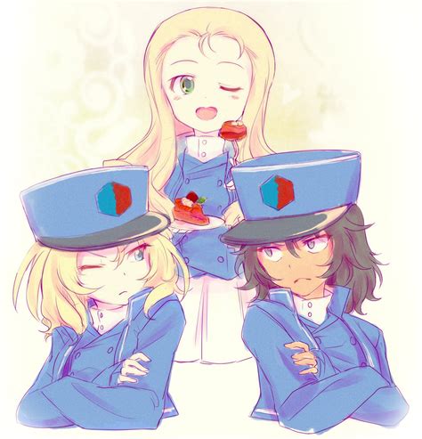 Andou Oshida And Marie Girls Und Panzer Drawn By Kosamekoori