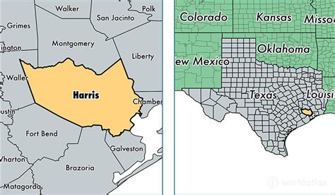 Harris County Texas Map Of Harris County Tx Where Is Harris County