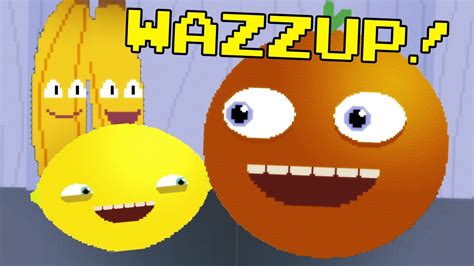Annoying Orange Wazzup Video Game Style Youtube