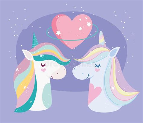 Heart And Unicorns Design Stock Vector Illustration Of Love 137359064