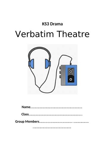 Verbatim Theatre Project Teaching Resources