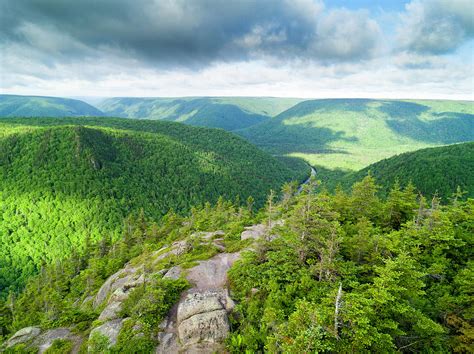 Aerial Of Cape Clear Cape Breton Highlands Wilderness Nova Scotia Photograph By Scott Leslie