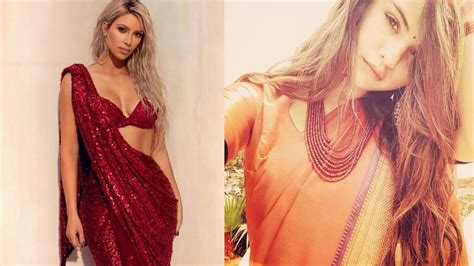 kim kardashian vs selena gomez who rocked in indian saree