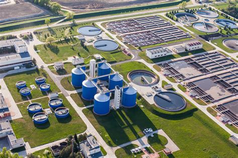 Including malaysia, reflecting of rapid increasing of discussion on the evolutionary of municipal solid waste management in malaysia. Aerial view of sewage treatment plant | Florida Department ...