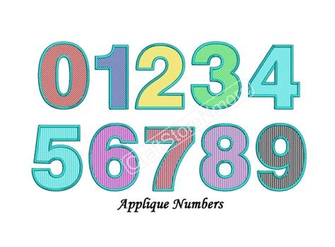 Applique Numbers Design Applique Numbers Embroidery Design