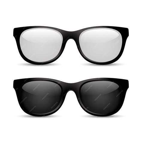 Premium Vector Eyeglasses Vector Illustration Realistic Sunglasses Eye Glasses Isolated On A