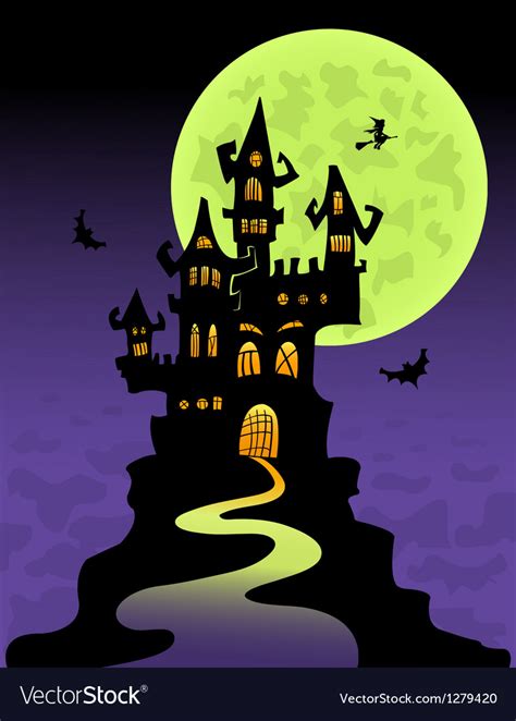 The Scary Castle Royalty Free Vector Image Vectorstock