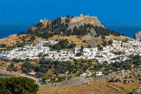 Lindos Town Overview Free Stock Photo Public Domain Pictures