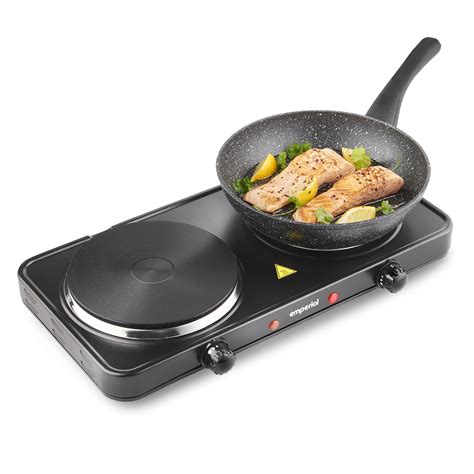 Buy Emperial Double Hotplate Portable Camping Electric Hob 2500w