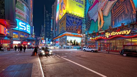 1280x720 New York Night Street 720p Wallpaper Hd City