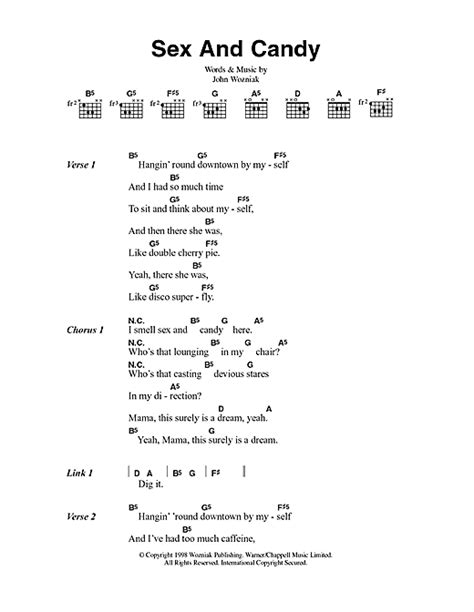 Marcy Playground Sex And Candy Sheet Music Pdf Notes Chords Rock