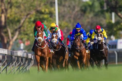 Horse Racing Jockeys Low Angle Editorial Stock Image Image Of Speed