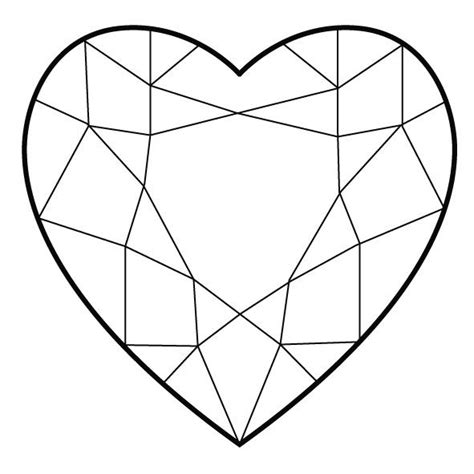 Heart Shaped Diamond Drawing