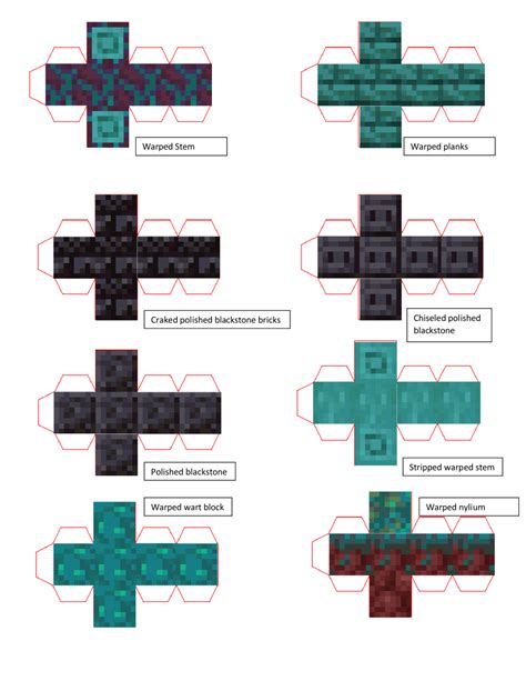Download Minecraft Printables Papercraft Blocks Clipart