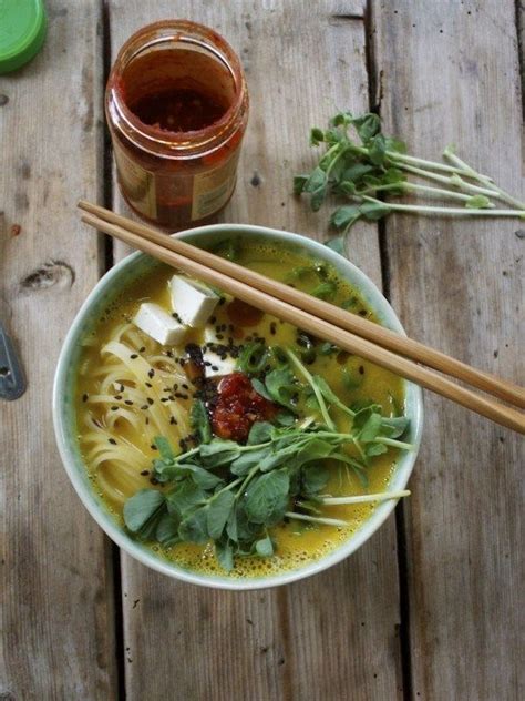 10 Butternut Squash Ramen Bowl With Rice Noodles Tofu And Fresh Pea