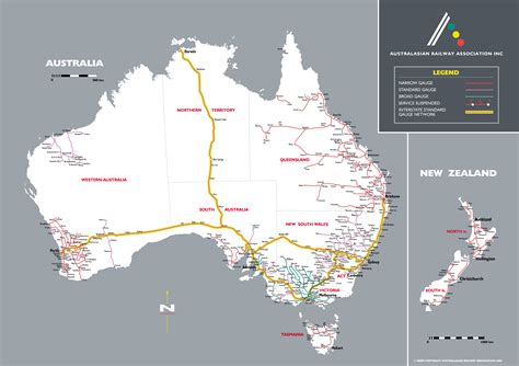 Australian Railways Map Raustralia