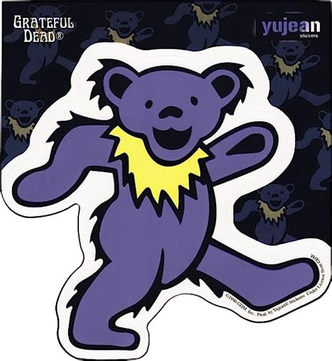 Grateful Dead Large Purple Dancing Bear Sticker Decal