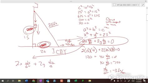 Ap Calc Related Rates Part 1 Youtube