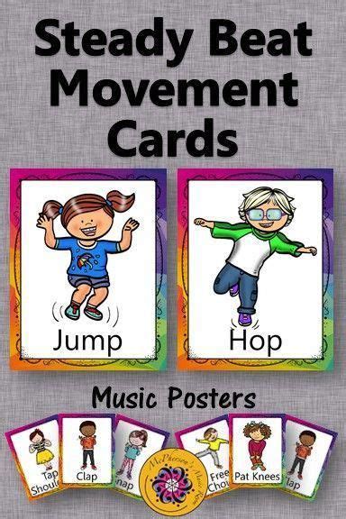 This indicates resources located on the teacher's corner. Steady Beat Movement Cards and Posts for Music Activities! Adding movement to your music lesson ...