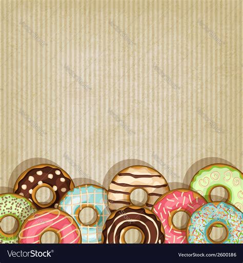 Retro Background With Donut Royalty Free Vector Image