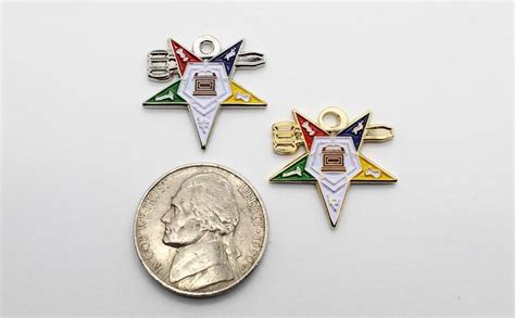 Order Of The Eastern Star Oes Masonic Charms In Silver And Etsy Order