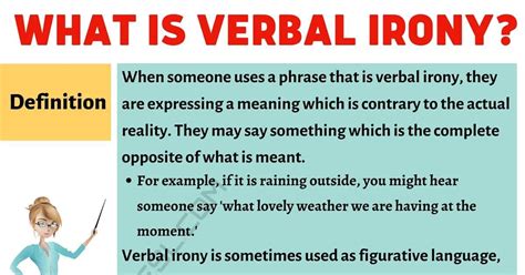 Definition Of Verbal Irony In Literature Definition Ghw