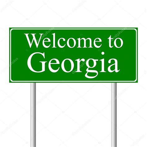 Welcome To Georgia Concept Road Sign — Stock Vector © Konstsem 8367194