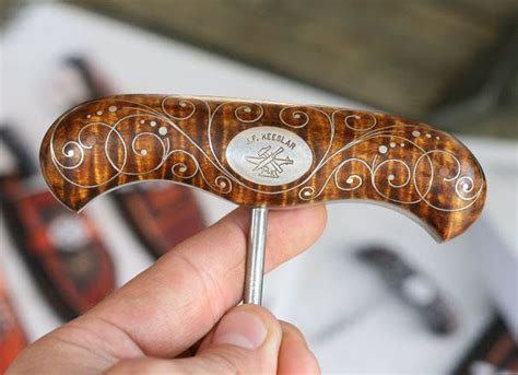 Wow This Is Beautiful Work Silver Inlay Wine Bottle Opener Wood