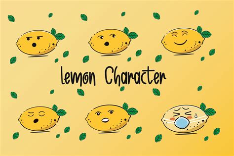 Cute Lemon Character Graphic By Nerdstudio · Creative Fabrica