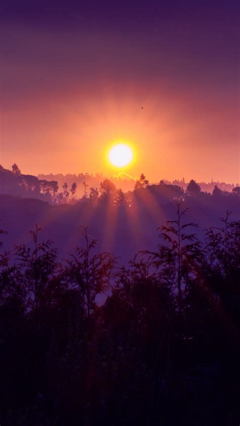 Sun Sunset Mountains Wallpaper 1080x1920