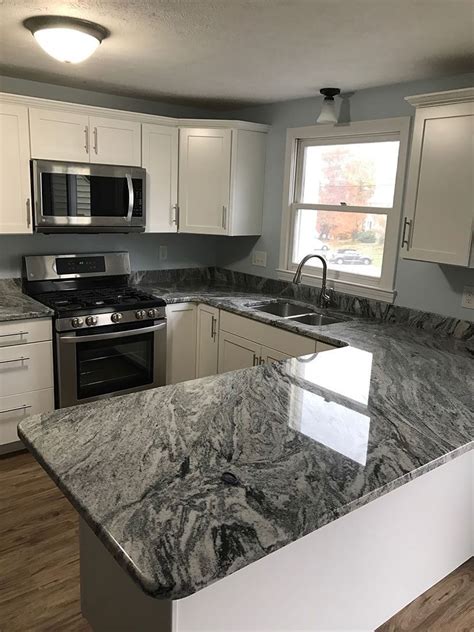Silver Cloud Granite Kitchen Remodel Small Granite Countertops