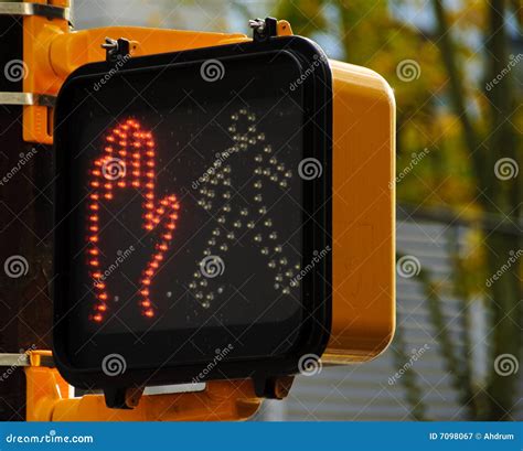 Crosswalk Sign Blue Warning Pedestrian Man Royalty Free Stock Photo