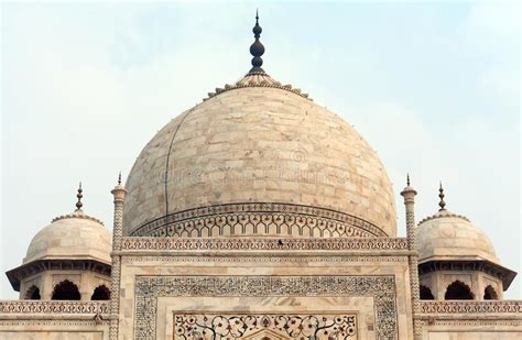 Taj Mahal Detail Of Marble Wall Agra India Stock Image Image Of