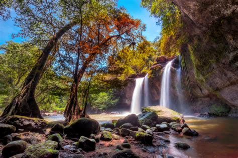 Haew Suwat Waterfall Thailand Jigsaw Puzzle In Waterfalls Puzzles On