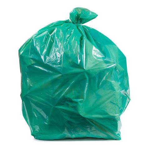 Green Plain Biodegradable Waste Collection Bag Packaging Type 25 Kg