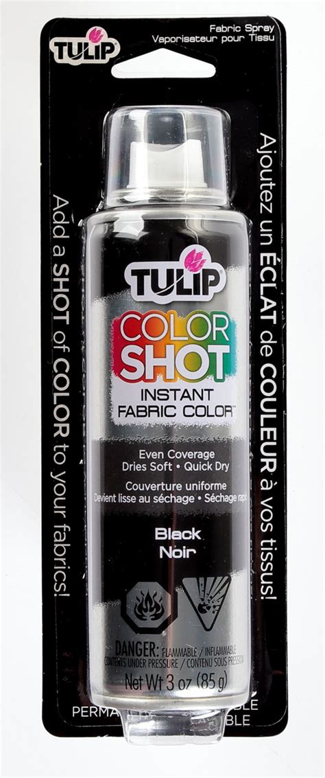 Tulip Colorshot Black Instant Fabric Colour Spray Walmart Canada