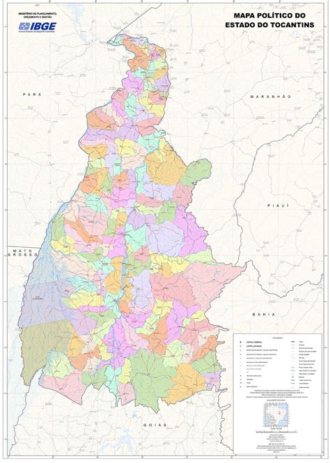 Ibge Disponibiliza Novo Mapa Político Do Tocantins