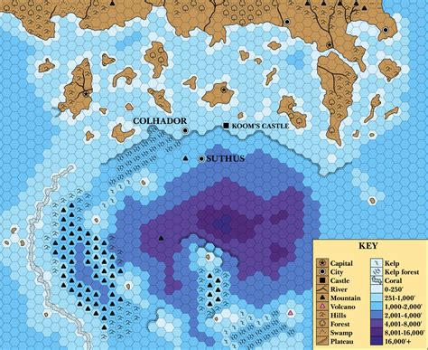 X7 Sea Of Dread 24 Miles Per Hex Atlas Of Mystara