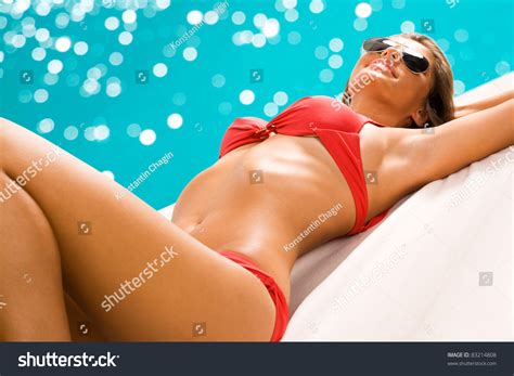 Sexy Girl Sunbathing On The Beach Stock Photo Shutterstock