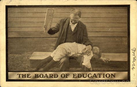Boy Being Spanked With Paddle Spanking Postcard