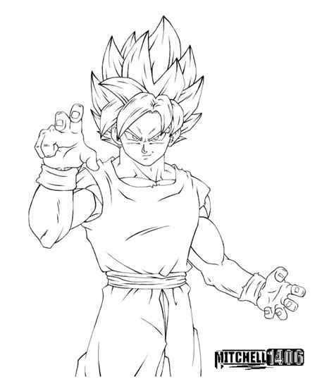 Coloring And Drawing Full Body Printable Goku Ultra Instinct Coloring