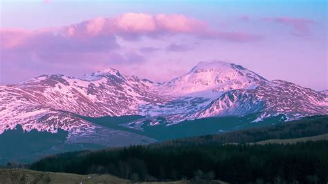 Time Lapse Video Of Scottish Highlands Mountains Sunset